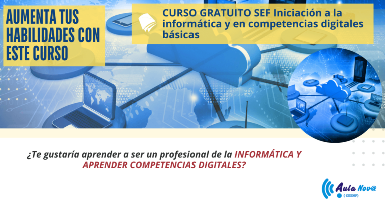 CURSO GRATUITO SEF Iniciación a la informática y en competencias digitales básicas