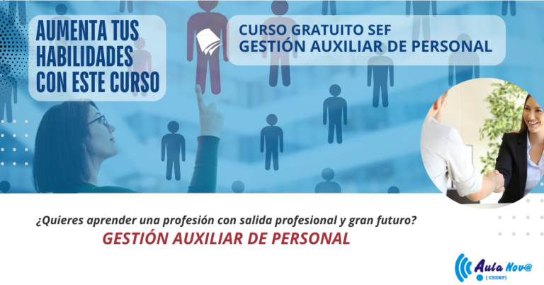 CURSO GRATUITO SEF GESTIÓN AUXILIAR DE PERSONAL